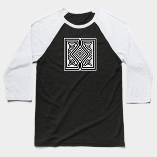 Black and white geometric shapes Baseball T-Shirt